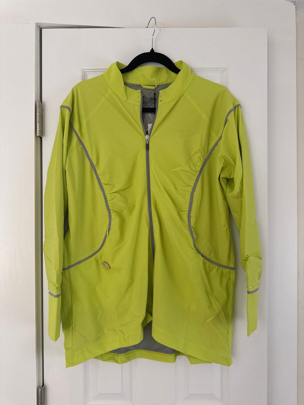 SwingDish Women’s Neon Lime Performance Zip Jacket XL NWT Activewear